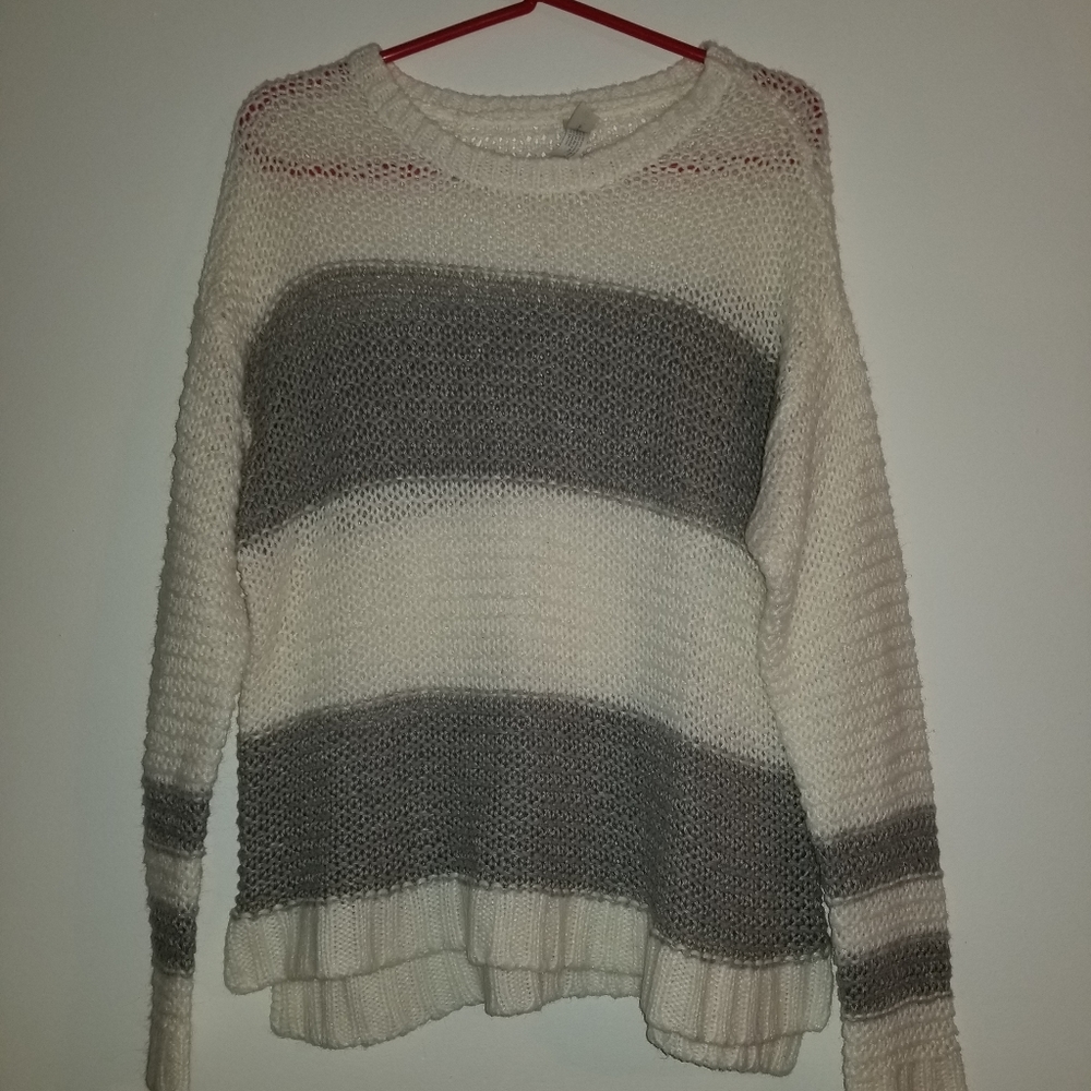 Oversized striped sweater